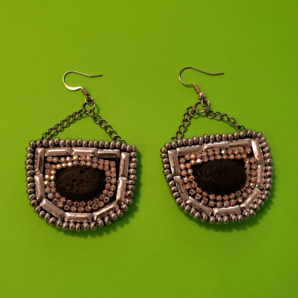 "Lava" dangle earrings - Picture 2 of 2